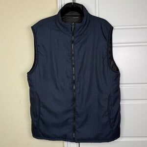 Mack Weldon 2-Way Vest Men XL Navy Blue Black Reversible WARMKNIT Quilted Puffer